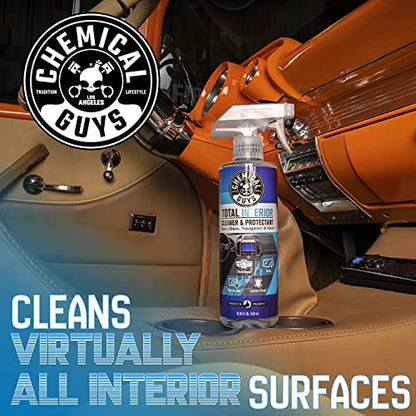 Chemical Guys, Total Interior Cleaner & Protectant with 3 Microfiber Towels - size: 16 Fl Oz + 3 Towels, style: Fresh + Towels