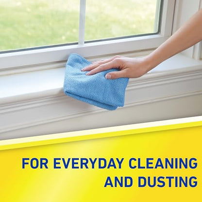Quickie Microfiber Cleaning Cloth, 14 x 14 Inches, Blue, Pack of 24, Washable and Reusable, Ideal for Multi-Surface Indoor/Outdoor Dusting and Polishing - size: 14 inch x 14 inch, style: 24 Pack