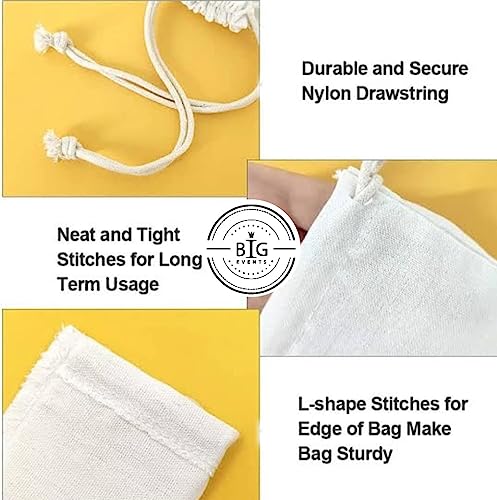 Mayatra's Cotton Laundry Bag for Clothes - Travel Organizer - Eco-Friendly 100% Pure Cotton Drawstring Bag - Large Size - Hanging Laundry Bag Foldable and Washable (Pack Of 2)