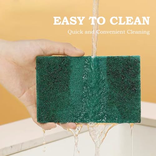 Heavy Duty Scrubbing Pads for Cleaning 6 x 4 x 0.31inch Dish Scrubber Pads Reusable Household Green Scrubbing Pads,Scotch Brite Pads, for Dishes, Kitchen Scrubbers & Metal Grills (10Pcs) - size: 10pcs