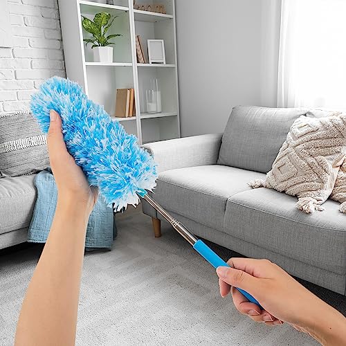 Tanlade 24 Pcs Microfiber Feather Dusters for Cleaning, Bright Color - color: Bright Color