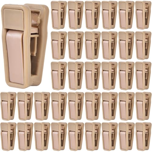 KISEER 40 Pcs Plastic Baby Hanger Clips Slim-line Finger Clips Set for Clothes Hanger Velvet Hanger (Skin) - color: Skin, size: 40 Pcs