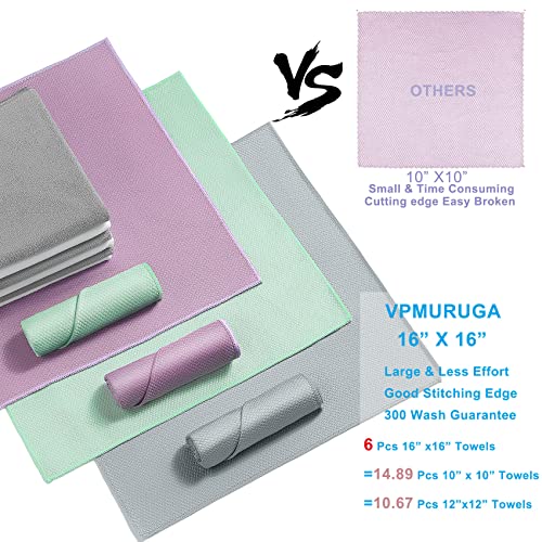 Streak Free Miracle Cleaning Cloths Easy Clean Nanoscale,Fish Scale Microfiber Window Mirror Glass Car Stainless Steel Cleaning,Lint Free Dish cloth Wine Glass Polishing Towel,Reusable,Pack 6,Blue - color: Blue