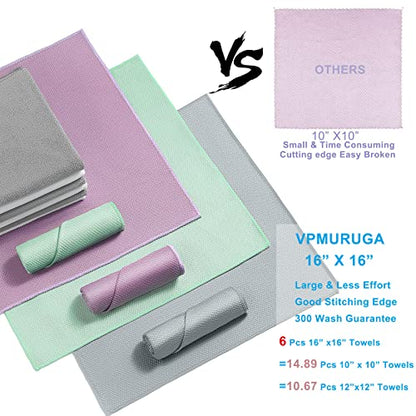 Streak Free Miracle Cleaning Cloths Easy Clean Nanoscale,Fish Scale Microfiber Window Mirror Glass Car Stainless Steel Cleaning,Lint Free Dish cloth Wine Glass Polishing Towel,Reusable,Pack 6,Blue - color: Blue