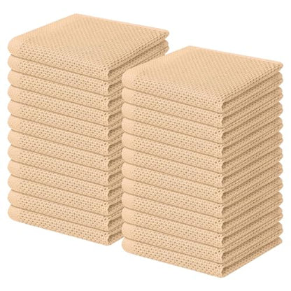 Homaxy 100% Cotton Waffle Weave Kitchen Dish Cloths 24-Pack, Apricot - color: Apricot, size: 12 X 12 - 24 Pack