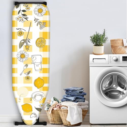 Nuxovilar Yellow Gingham Lemons Ironing Board Cover 15x54 Polyester - color: Ycr01976, size: 15×54 inch