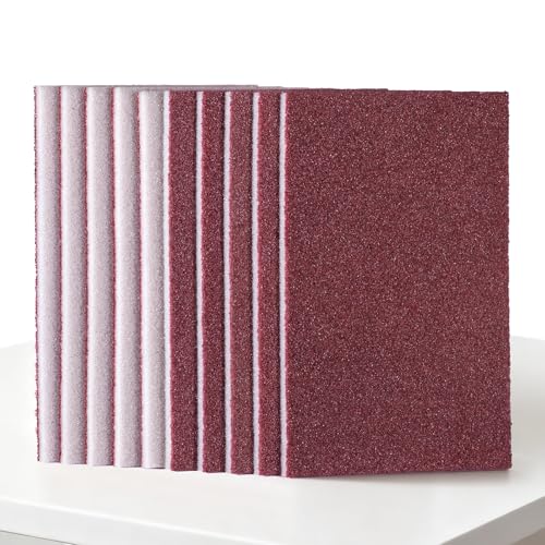 Carborundum Sponge Nano Emery Sponge Brush Eraser Scrub Kitchen Cleaning for Removing Rust Pots，Household Cleaning Tool (Dark brown-10pcs) - color: Dark Brown-10pcs