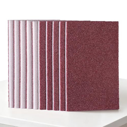 Carborundum Sponge Nano Emery Sponge Brush Eraser Scrub Kitchen Cleaning for Removing Rust Pots，Household Cleaning Tool (Dark brown-10pcs) - color: Dark Brown-10pcs