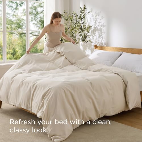 Bedsure Duvet Cover Full Size, 1Pc Soft Double Brushed Bedding, Beige - color: 00 - Beige, size: Full (Only Duvet Cover)