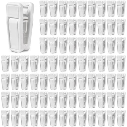 KISEER 80 Pcs Plastic Baby Hanger Clips Slim-line Finger Clips Set for Clothes Hanger Velvet Hanger (White) - color: White, size: 80 Pcs