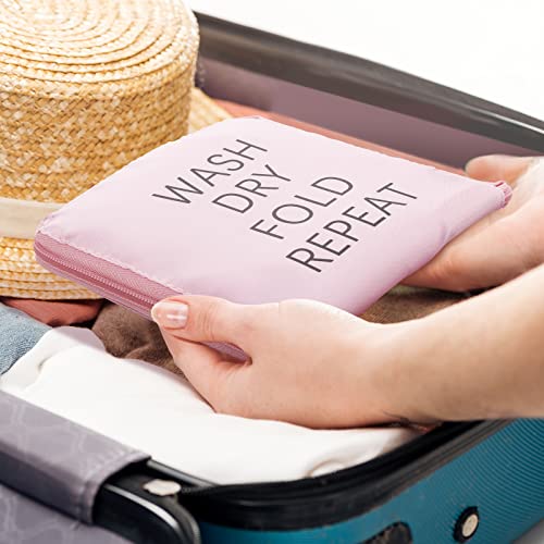 Boao 2 Pcs Travel Laundry Bag with Drawstring Zipper - color: Pink, size: Classic