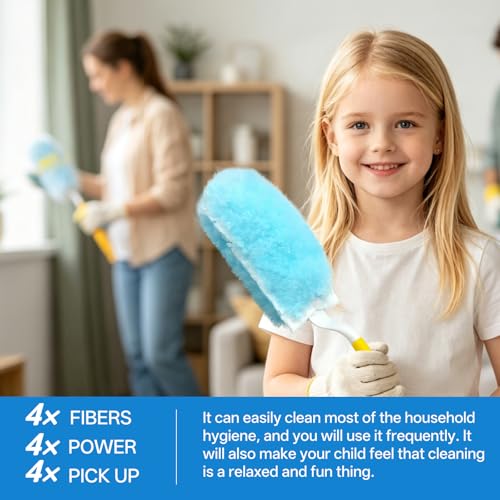 40 Count Duster Refills, Double-Sided 360° Duster Refills with 1 Handle - size: 40 pcs