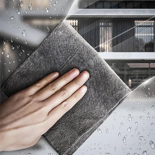 6 Pack Thickened Magic Cleaning Cloths, 30x30cm Reusable Microfiber Cleaning Rags, Lint-Free Streak-Free Cloth for Windows, Glass, Mirrors, Kitchen, Car - color: Grey(6pack), style: Magic Cloth