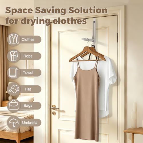 Over The Door Hanger & Drying Rack - color: Beige-2(M2)
