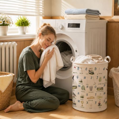 ABC Alphabet Golfing Laundry Basket Hamper - color: Golf - 02