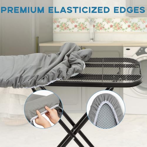 RAINHOL Ironing Board Cover and Pad 15x54, Grey Standard Size - color: Gray, size: 54"L x 15"W
