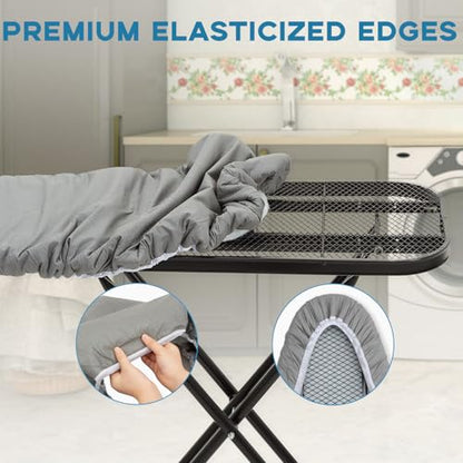 RAINHOL Ironing Board Cover and Pad 15x54, Grey Standard Size - color: Gray, size: 54"L x 15"W