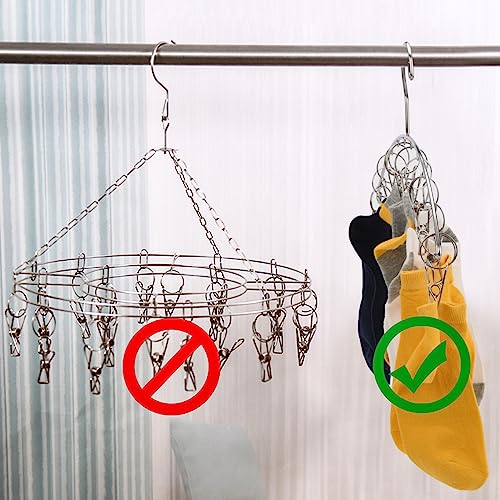 Toplife Clothes Hanger with 10 Clips, Set of 4 Clothes Drying Rack(Indoors)