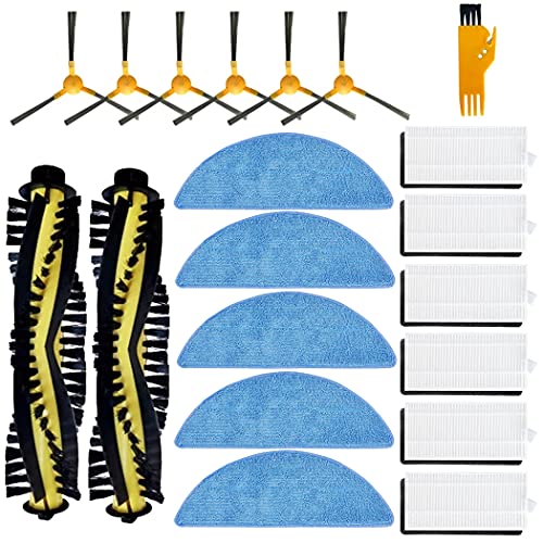 20Pcs Main Brush Mop Cloth Filter Side Brush Compatible with Neatsvor X500/600 Pro Tesvor X500 Pro T8 M1 Vacuum Cleaner - size: B