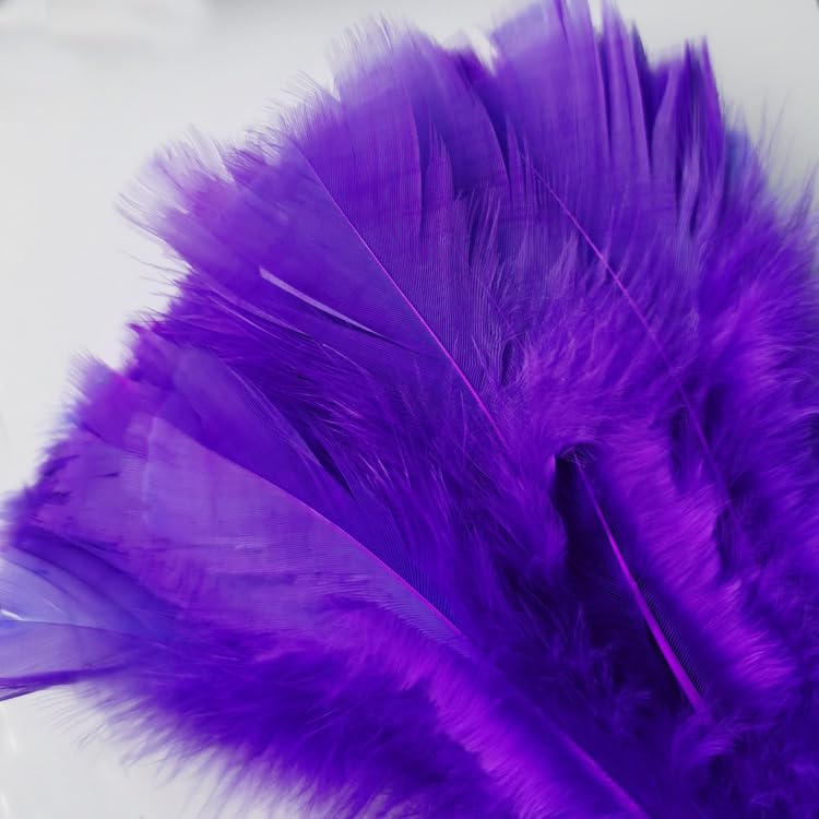 Turkey Feather Dusters for Cleaning Home Blinds Kitchen car Office, Eco-Friendly Reusable （2 pcs Purple） - color: Purple