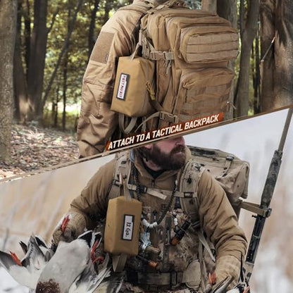 LIVANS 2 Pack Tactical Ammo Storage Bag for Bullet - color: Khaki-2 Pack