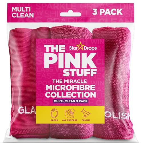 Stardrops The Pink Stuff Miracle Microfibre Cloth Collection 3 Pack - size: 3 count ( Pack of 1)
