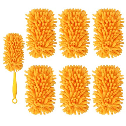 Reusable Duster Refill Compatible with Swiffer Hand Duster Kit - color: 6 Pack(orange)