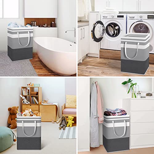 HomeHacks Laundry Basket Hamper, 3‑Pack 75L Collapsible Clothes Storage - size: 75L