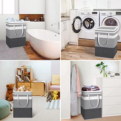 HomeHacks Laundry Basket Hamper, 3‑Pack 75L Collapsible Clothes Storage - size: 75L