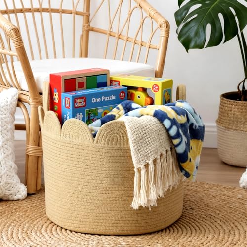 LemonRoad Round Woven Basket Brown, 16" L X 16" W X 14" H - color: Brown, size: 16" L X 16" W X 14" H