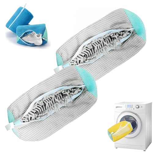 Shoe Washing Machine Bag Sole suds Magic Bag Laundry Shoes Bag (2pc Grey) - color: 2pc Grey