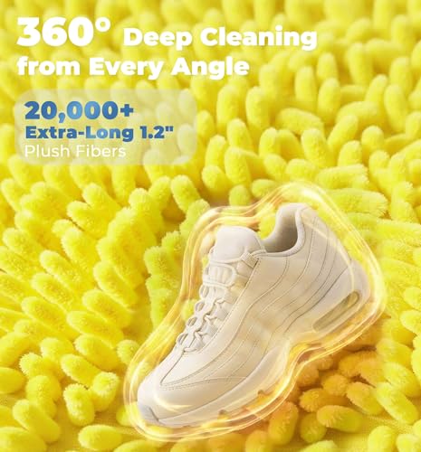 Shoe Washing Machine Bag 2-Pack, Reusable Heavy Duty Laundry Bag - 360° Deep Clean for Sneakers, Tennis Shoes in Washer & Dryer, Prevents Deformation, Yellow - color: Yellow