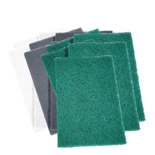 Heavy-Duty Scouring Pads Reusable Household Scrub Pads Non-Scratch Scrub Sponges，Black&White&Green