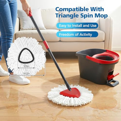 Spin Mop Replacement Head Spin Mop Refills for O Ceda EasyWring 1-Tank - size: 1 tank-4 mop head