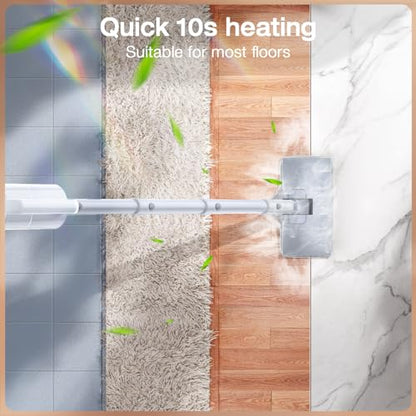 Steam Cleaner, Detachable 10-in-1 Handheld Steam Mop for Multi-Surface - color: Light White