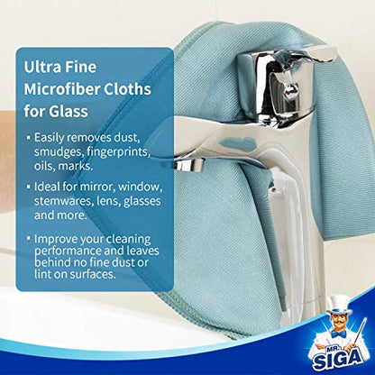 MR.SIGA Ultra Fine Microfiber Cloths for Glass, Pack of 36, 35 x 40cm 13.7" x 15.7" - size: 36 Pack-13.7 X 15.7 inch