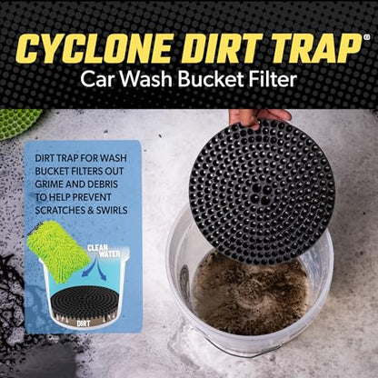 Chemical Guys, Cyclone Dirt Trap Car Wash Bucket Insert, 12 inch, Black - color: Black, size: 12 inch diameter (1 pack)