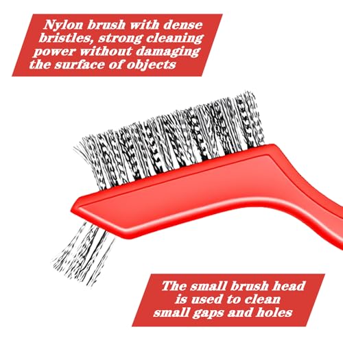 24-Pack Wire Brush Set, Stainless Steel Scrub Cleaning Brushes with Ergonomic Grip & Hanging Hole, for Kitchen, Bathroom, Keyboard, Car