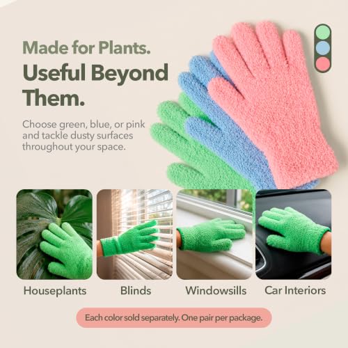 Mossify Leaf Shining Microfiber Gloves - color: Green