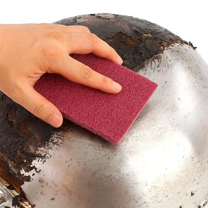 Scuff Pads - 10Pcs Scouring Pad 7447 - Very Fine Grade Hand Pads General Purpose Sanding Hand Pads 200 x 125mm/8" x 5" - color: 5 Red+5 Green