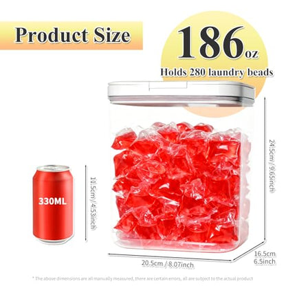 Gute Laundry Pod Holder with Lid,186oz Sealed Pop-Up Dispenser for Pods - color: 5.5L