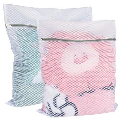 Vivifying XL Large Mesh Laundry Bags, 2 Pack 20 x 24 Inches Honeycomb Mesh Wash Bags for Washing Machine, Delicates Clothes, Sweater, Coats, Stuffed Toys, Blanket (White) - size: 2XL(20" x 24")