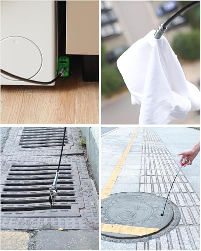 33-Inch Drain Snake, Flexible 4-Claw Sink Hair Removal Tool