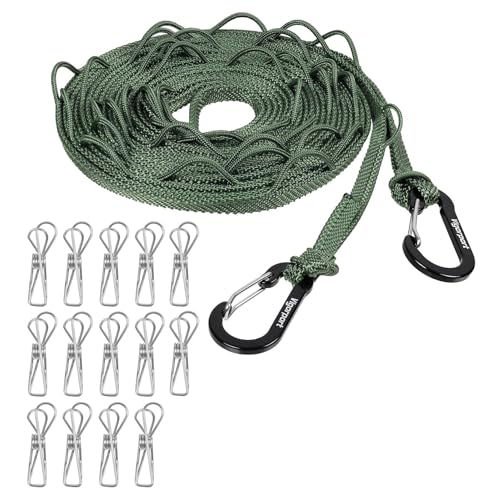 Vigorport Portable Travel Clothesline, Clothes Drying Line with Hang Loop - size: 18.8Ft