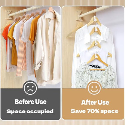 Mlici 60 Pc Space Saving Hanger Connector Hooks for Closet Organizer, White - color: White