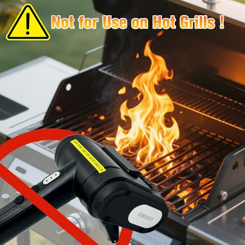 Electric Grill Brush Bristle for Outdoor, Grill Cleaning Brush Rechargeable BBQ Cleaner Brush Head,Safe Grill Brush with Scraper for Cast Iron Stainless-Steel Grates,Black