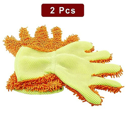 BokWin 2-Pack Car Wash Mitt, Orange - color: Orange