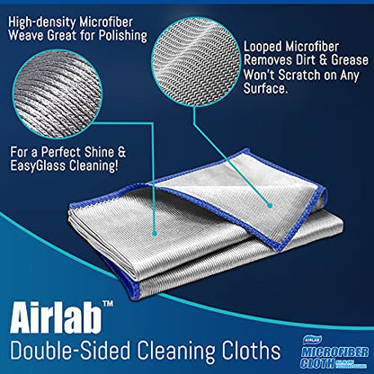 Glass Polishing Streak Free Miracle Cleaning Cloth, Sliver-Orange Blue - color: Sliver-orange Blue