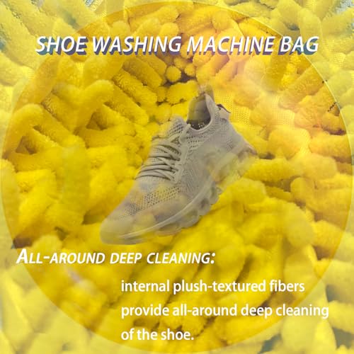 Shoe Washing Machine Bag, Yellow, 2pcs - color: Yellow