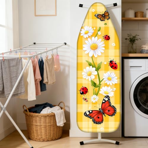 Nuxovilar Daisy Ladybug Cotton Ironing Board Cover 15x54 Fabric - color: Ycr02899-c